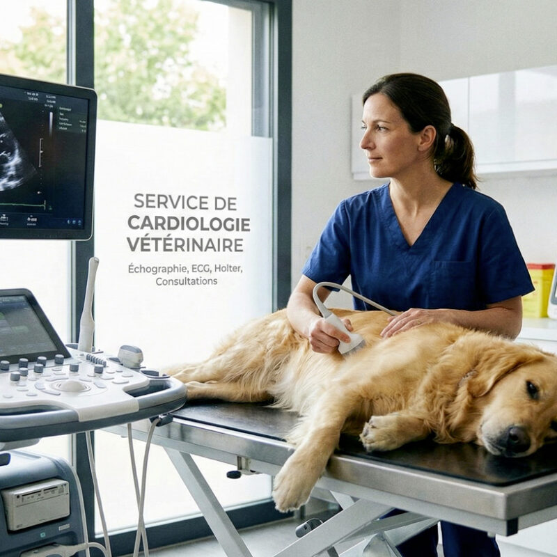 échographie cardiaque chien chat vétérinaire levallois